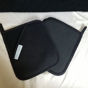 🔥 NWOT Black BBQ Waist Apron w/3 pockets, 2 Grill Mitts & 1 Hand Mitt